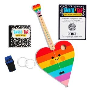 NEW Tinker Tar Rainbow heart design - 1 string guitar for beginners